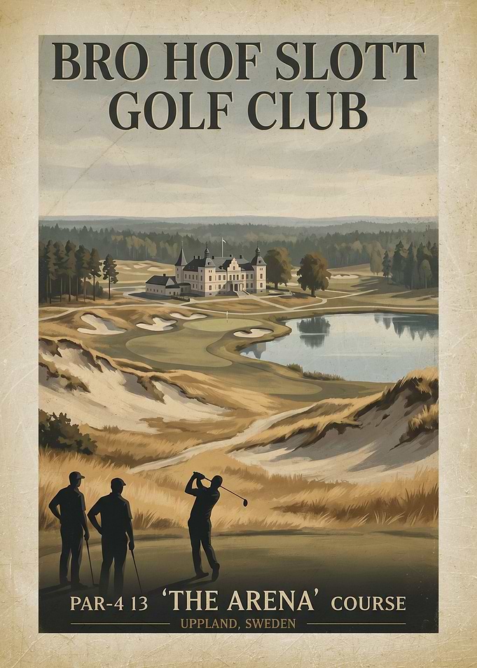 Bro Hof Slott Golf Club Poster