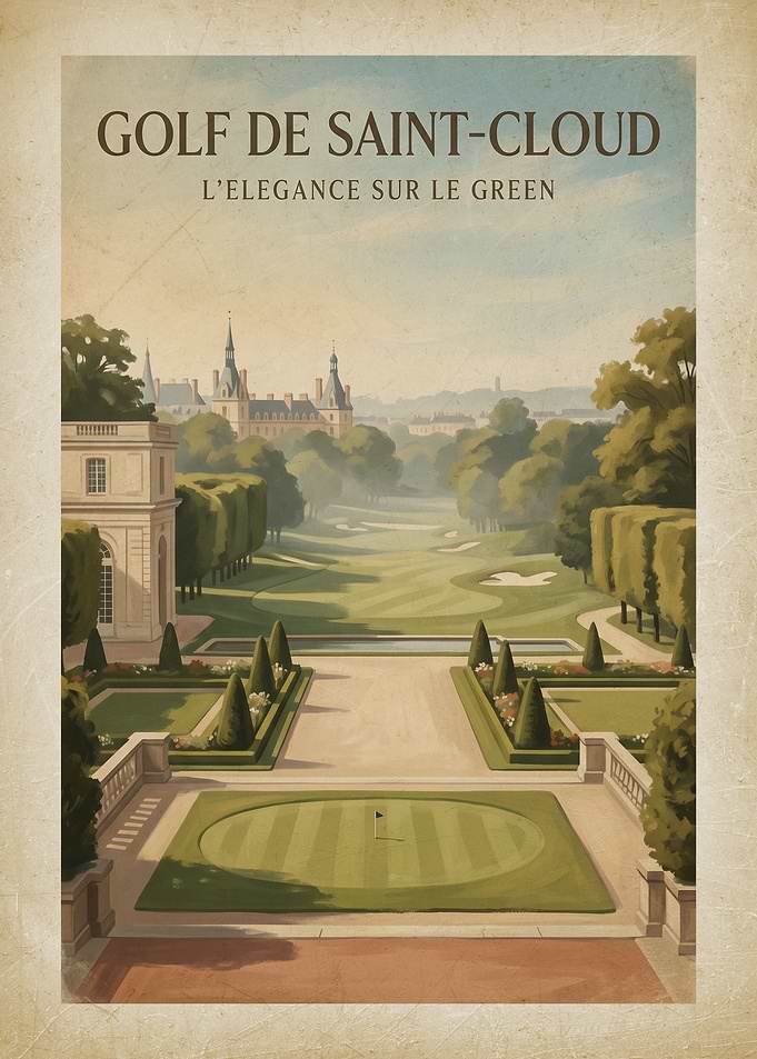 Golf de Saint-Cloud Vintage Poster