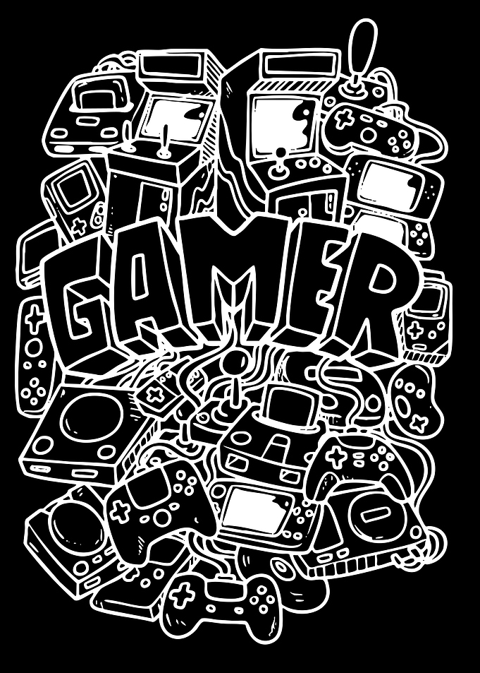 Gamer Doodle Art