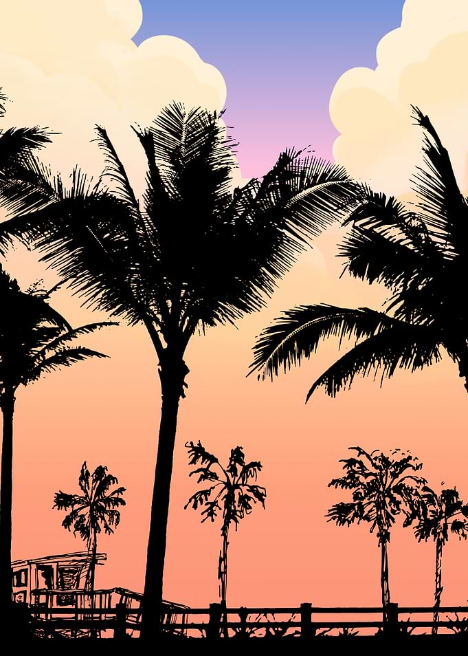 Tropical Beach Sunset Summer Season