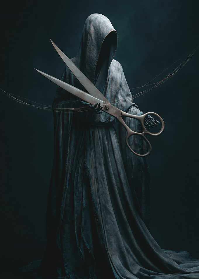 Grim Reaper with Giant Scissors