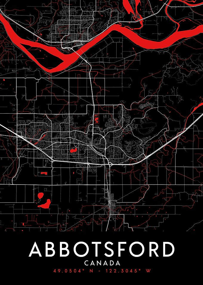 Abbotsford Dark Map