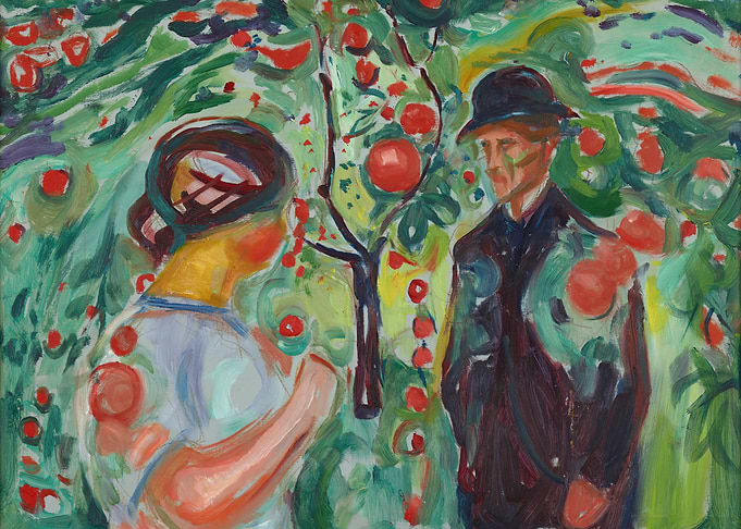 Couple in an Apple Orchard