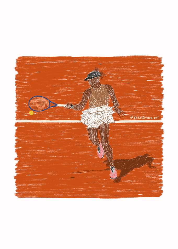 Girl Tennis Player on Clay Court
