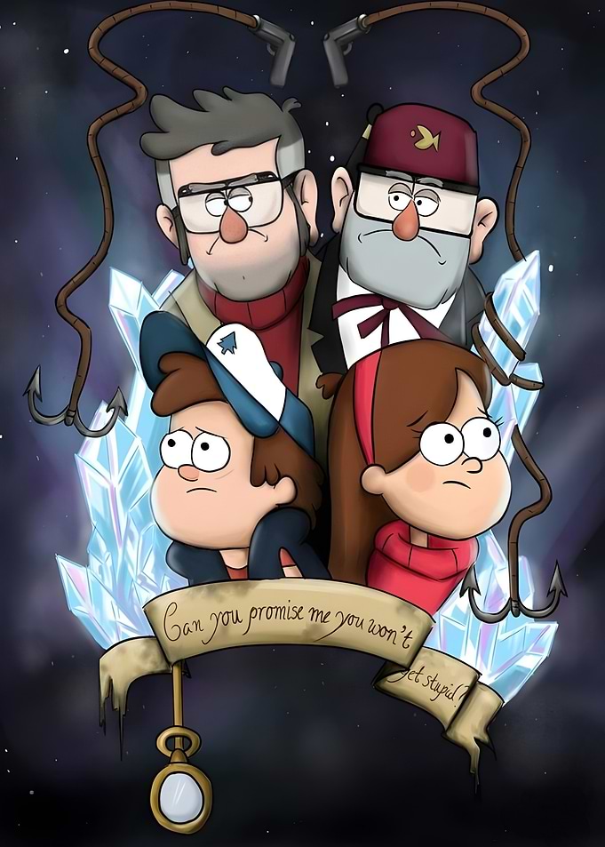 Gravity Falls Characters and Crystals