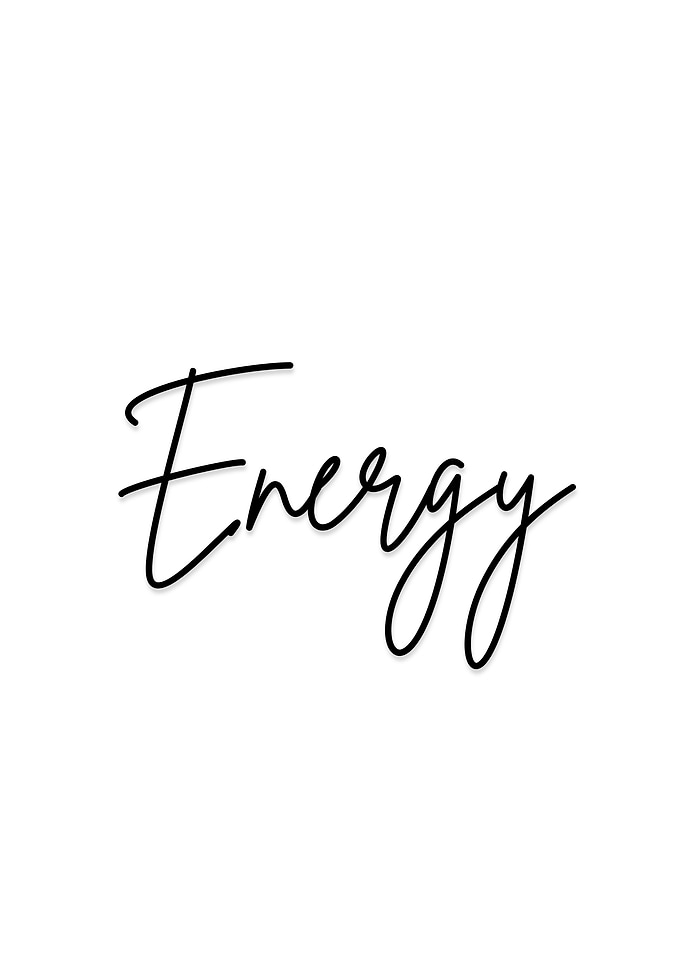Minimalist Energy Typography