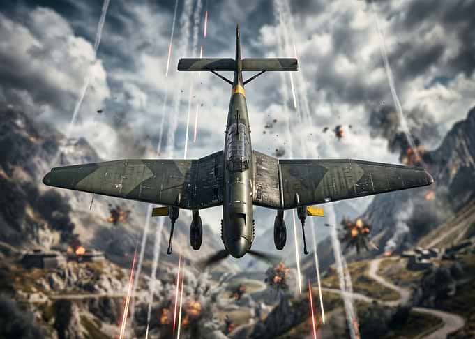 World War II Bomber in Combat