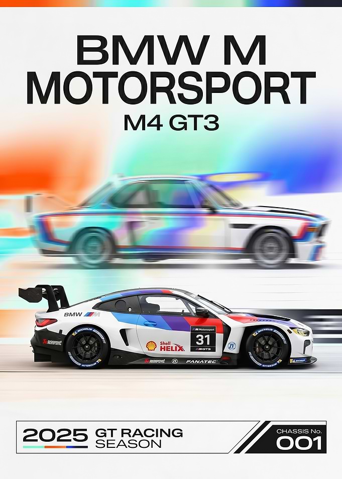 art race BMW M Motorsport M4 GT3 poster
