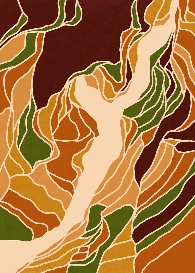Abstract Canyon Landscape