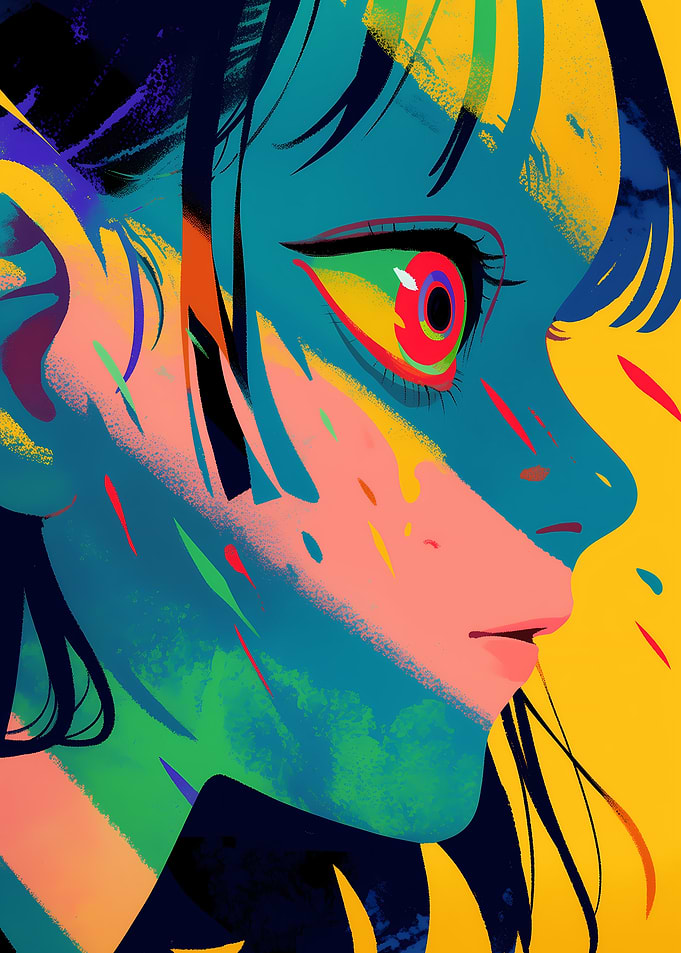 Vibrant Anime Portrait