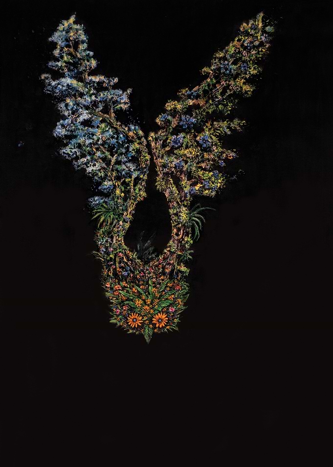 Owl-shaped floral arrangement
