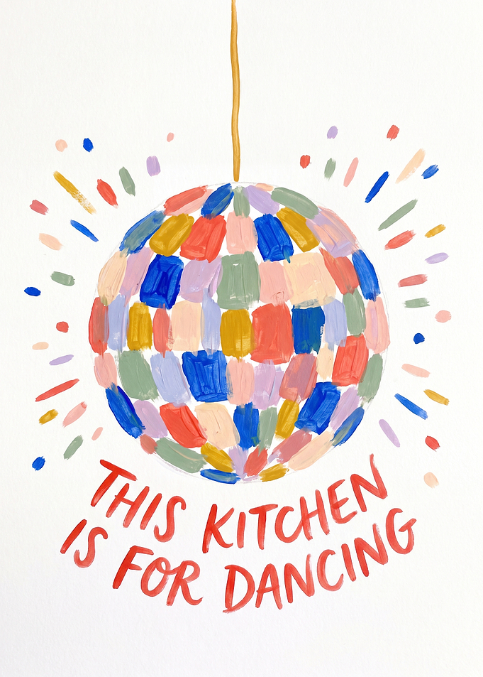 Disco Ball Kitchen Art