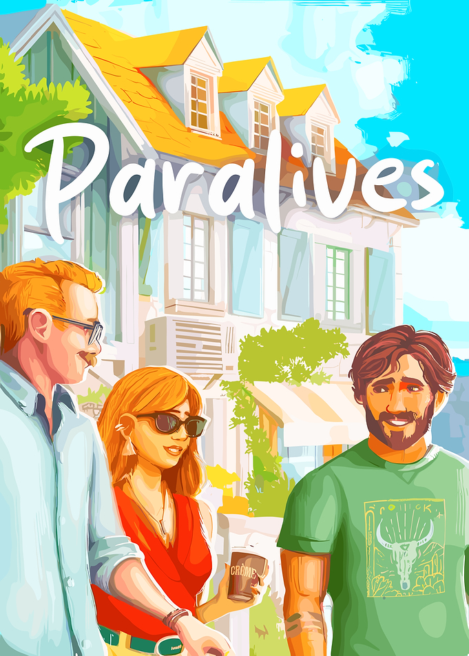 Paralives game characters in a town