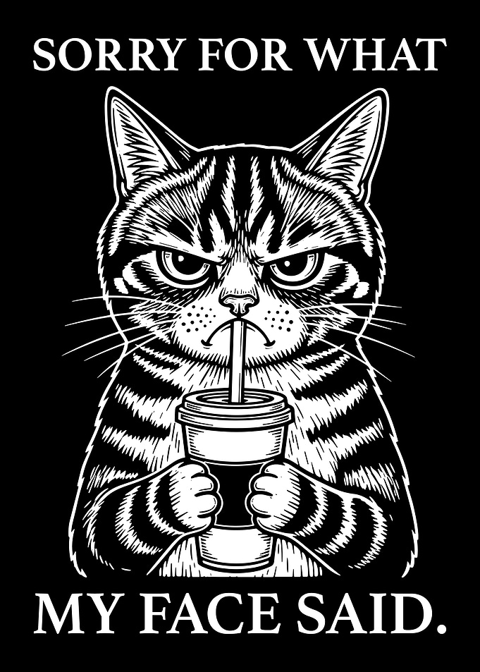 Grumpy Cat with Coffee