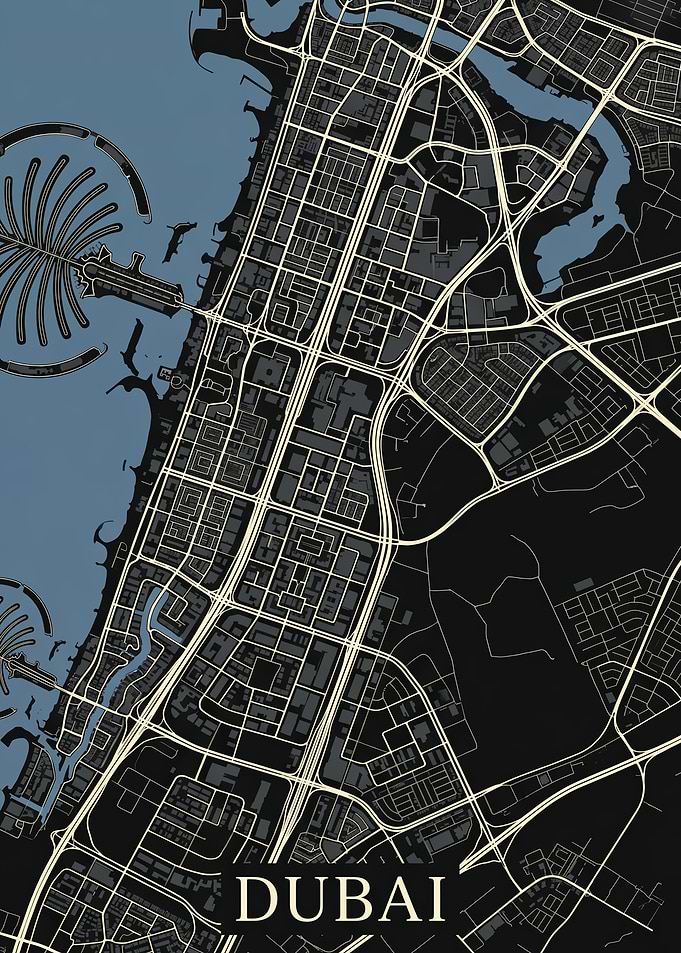 Dubai City Map