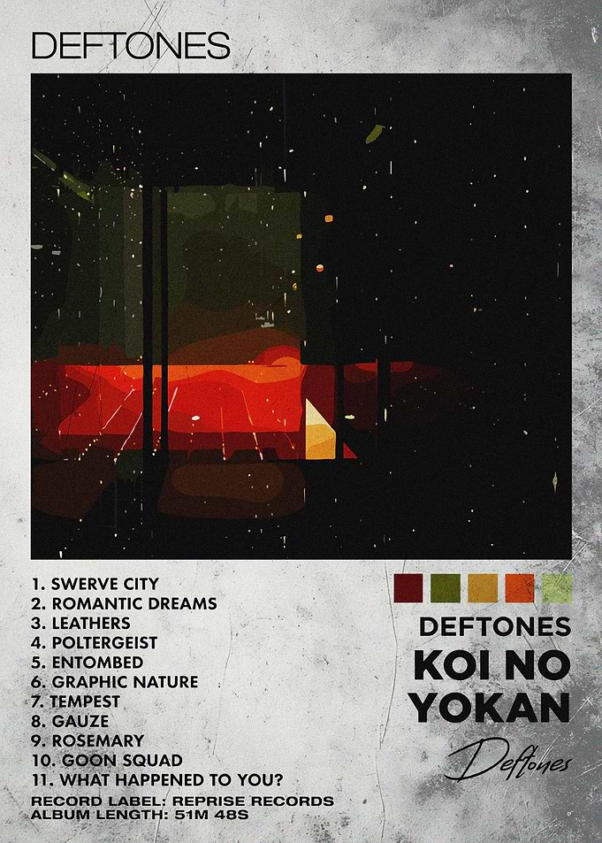 Deftones Koi No Yokan Album Poster