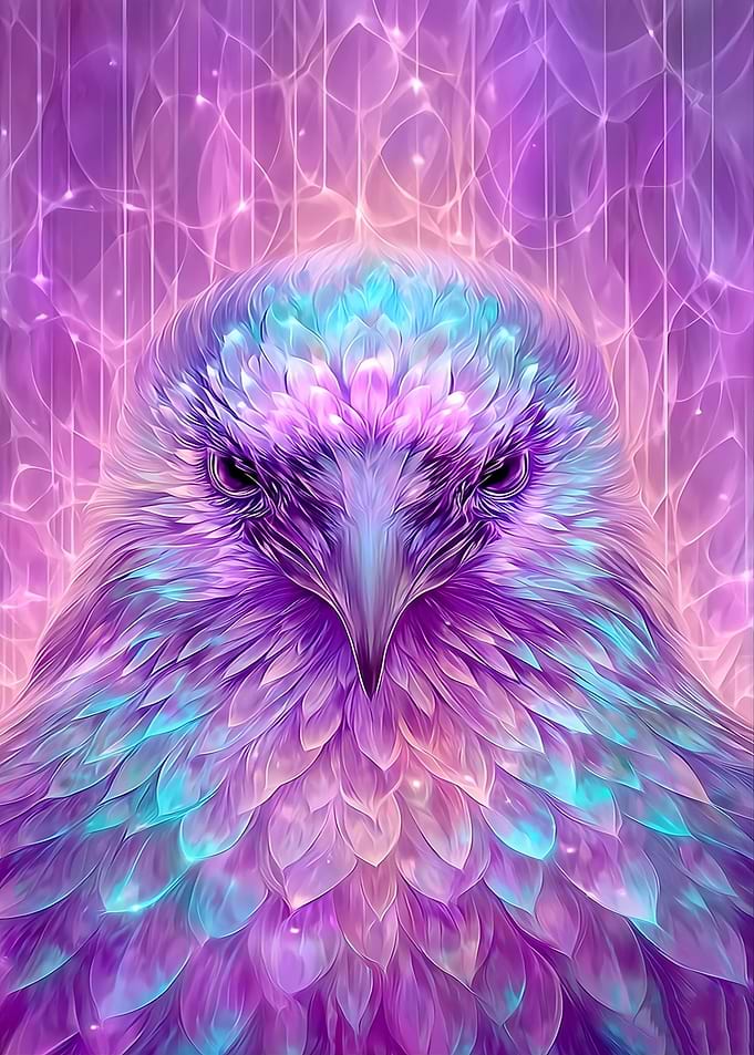 Majestic Purple and Blue Eagle