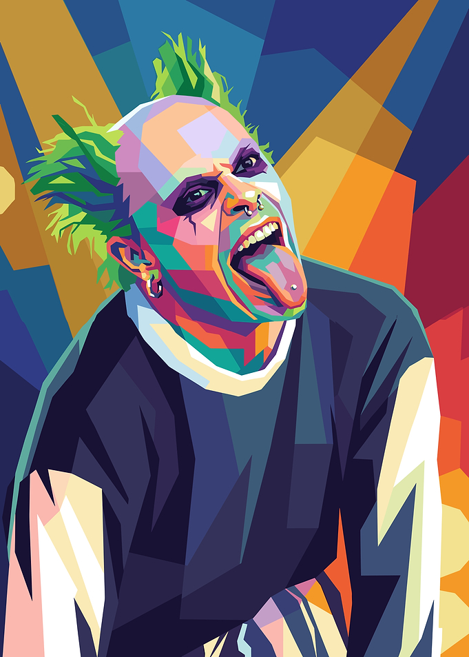 Pop Art Portrait of a Punk Musician