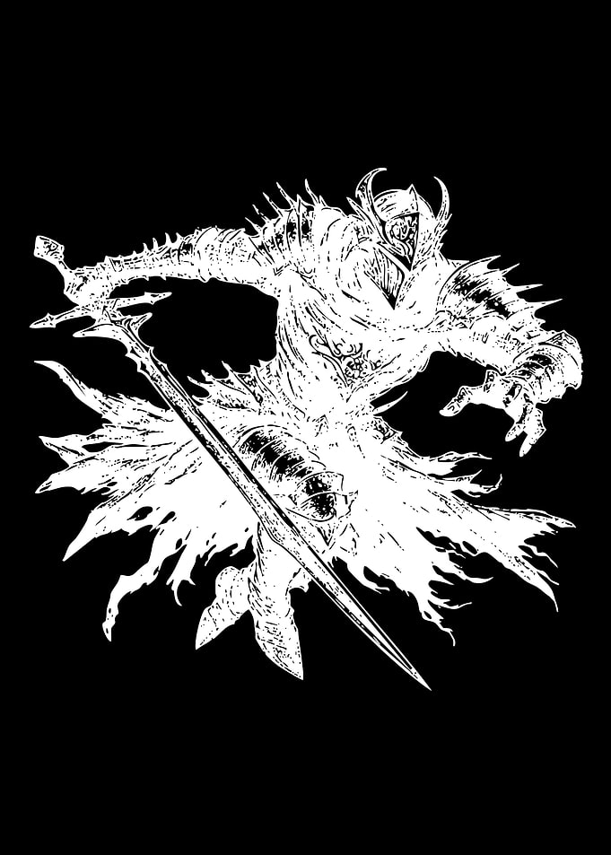 Dark Knight Warrior with Sword
