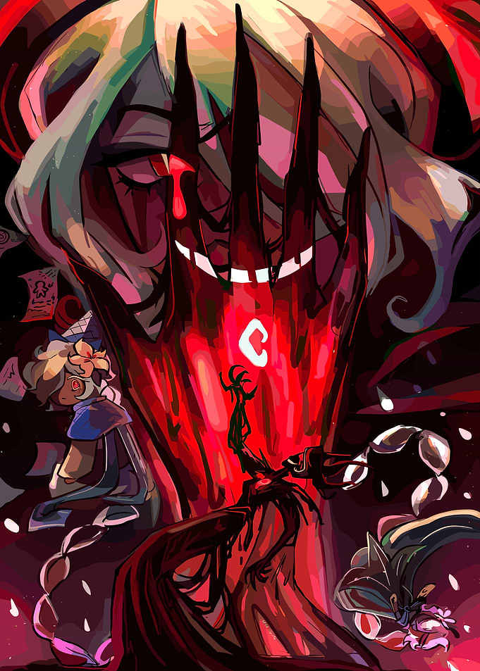 Dark Fantasy Hand and Characters