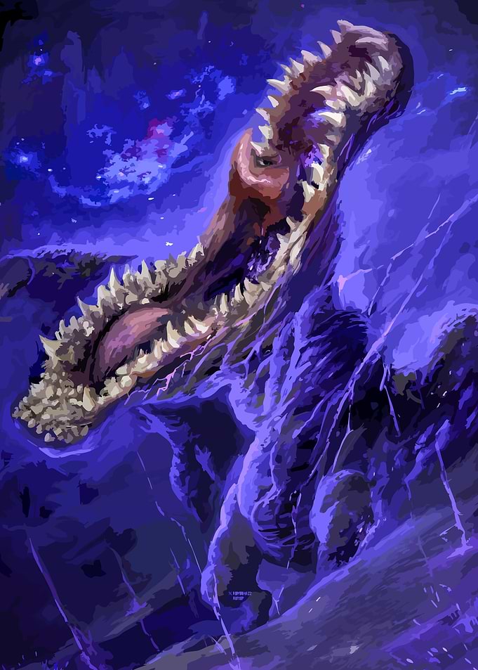Monstrous Creature in Cosmic Void