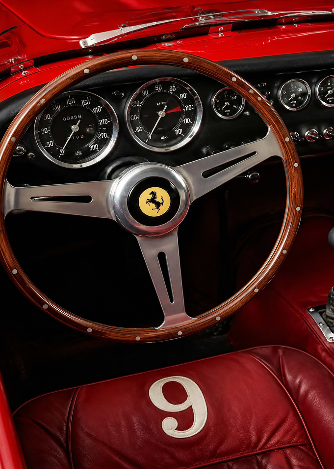 Vintage Ferrari Interior with Number 9