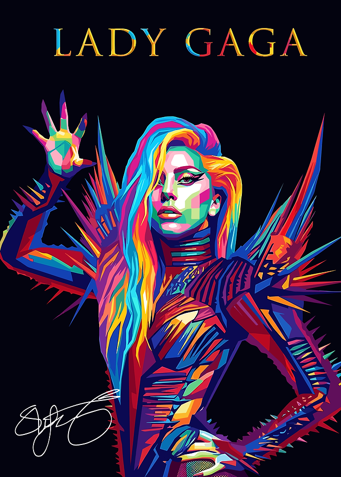 Lady Gaga Pop Art Portrait