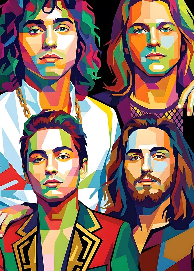 Greta Van Fleet Pop Art Portrait