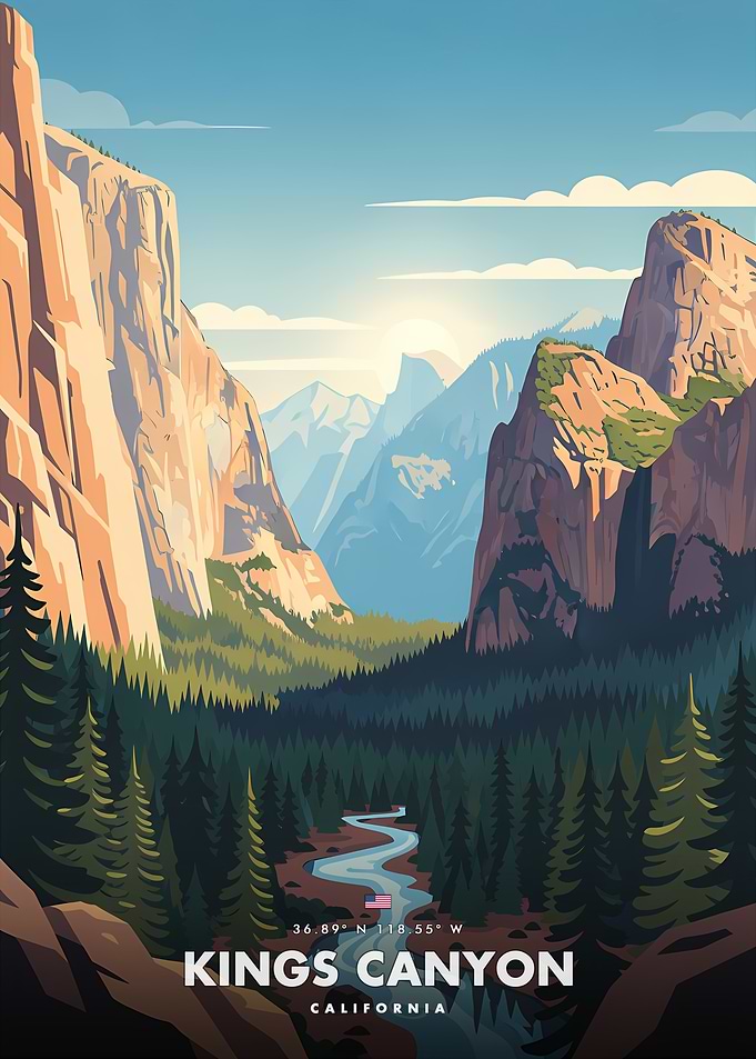 Kings Canyon National Park Poster