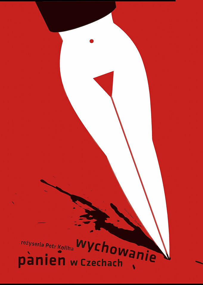 Minimalist Poster with Pen and Ink Splatter