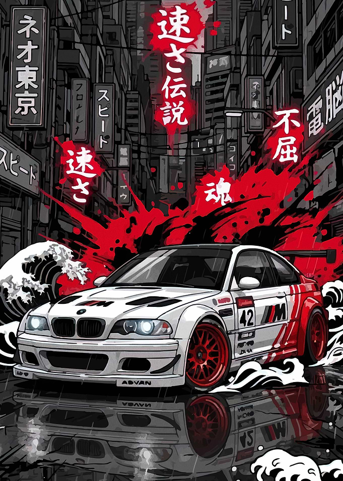Japanese Street Racing Car Art