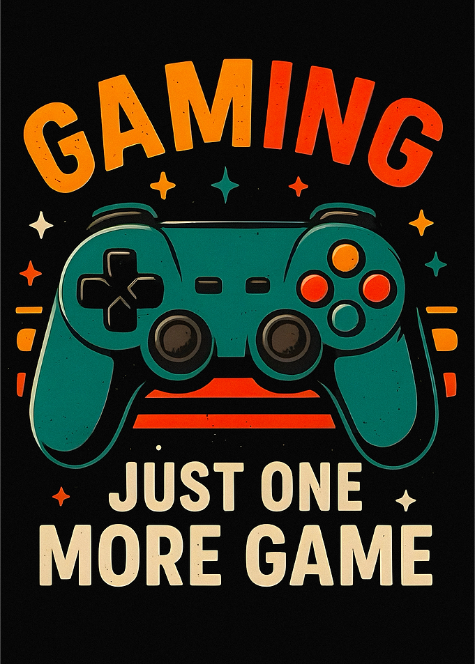 Gaming Controller with Text