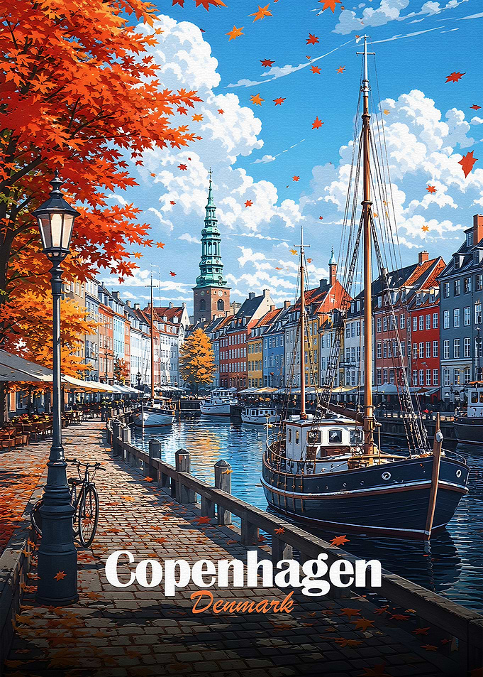 Copenhagen Canal in Autumn