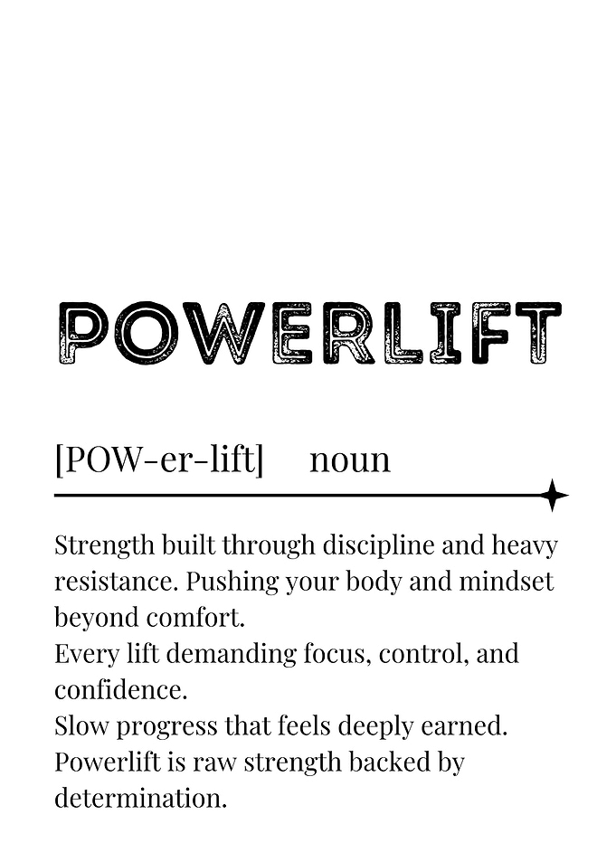 Powerlifting Definition Poster