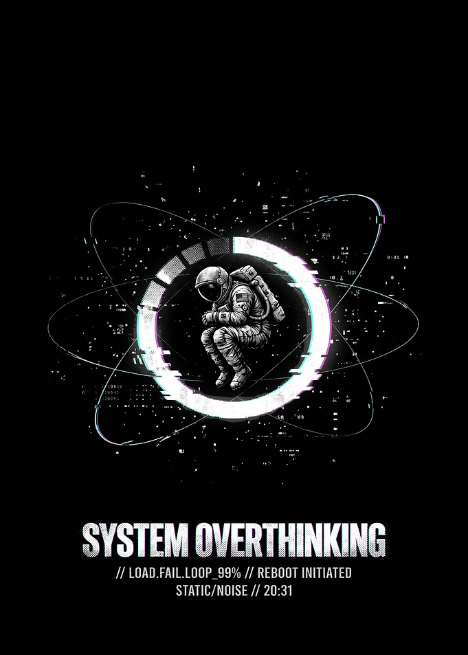 Astronaut in Glitching Orbit