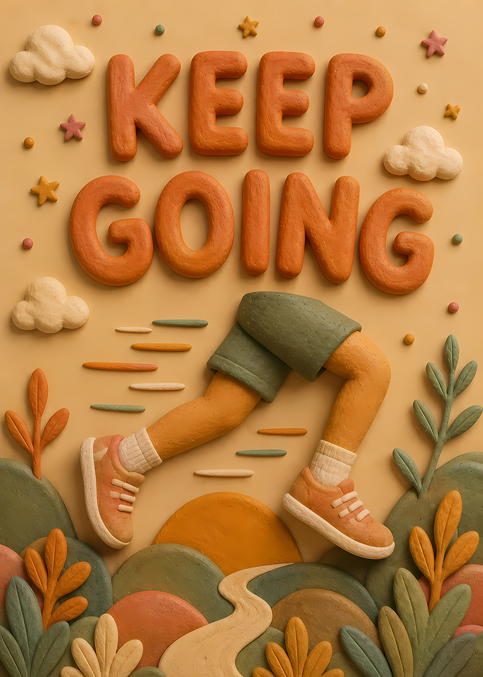 Keep Going Inspirational Art