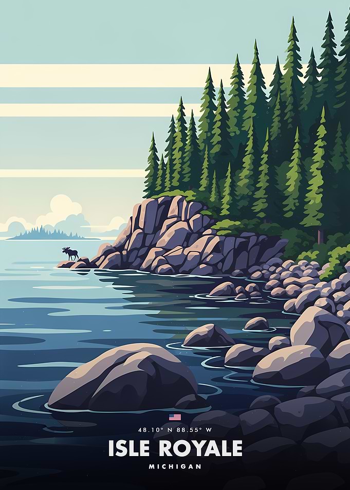 Isle Royale National Park Poster