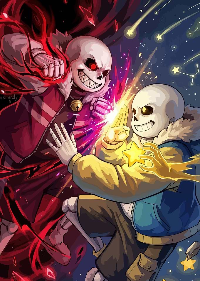 Sans vs. Red Skeleton Battle
