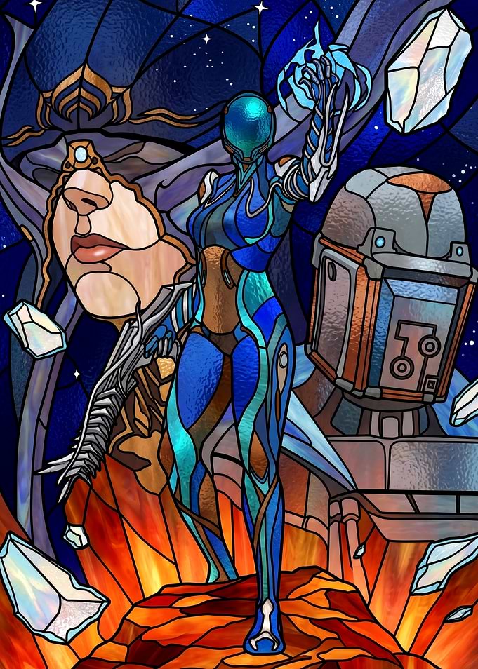 Stained Glass Warframe Art