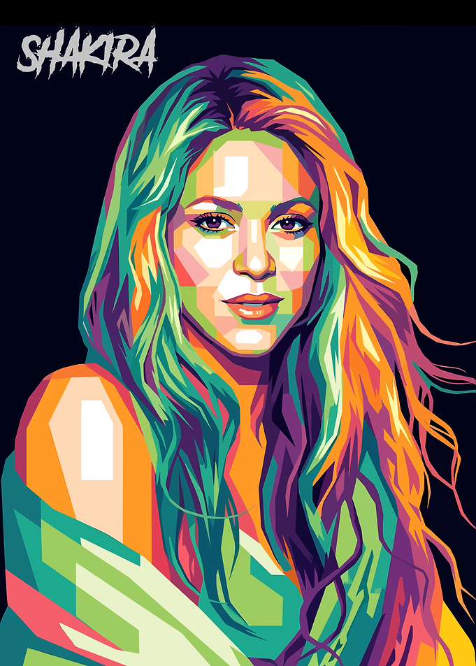 Shakira Pop Art Portrait