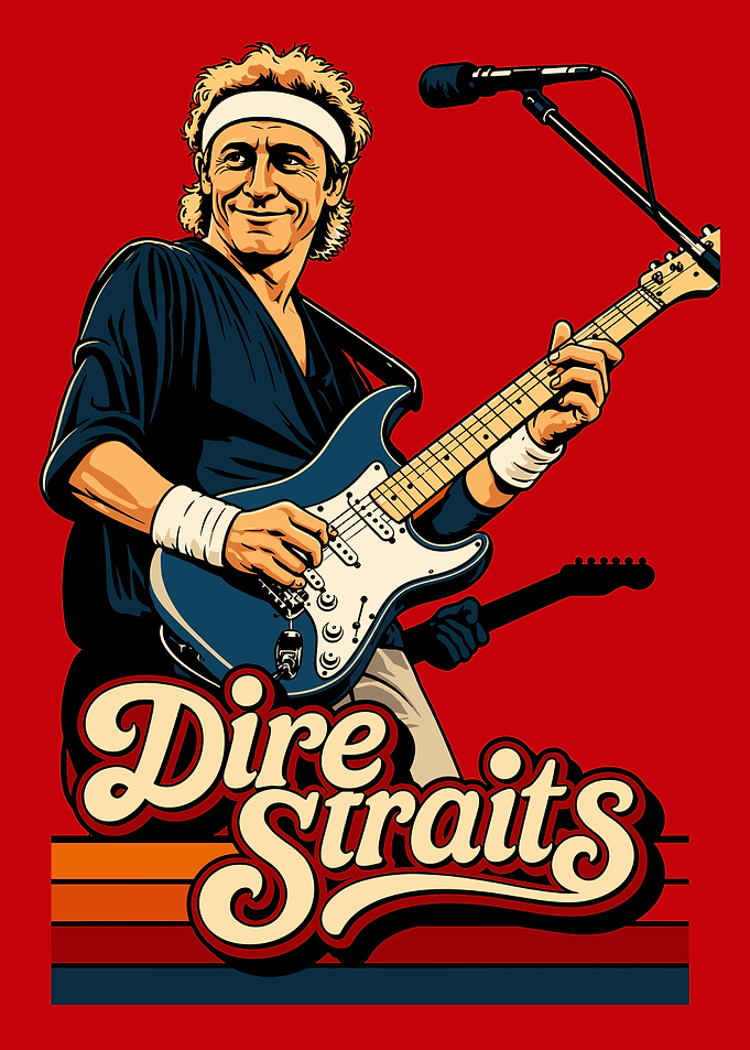 Mark Knopfler Dire Straits Retro Art