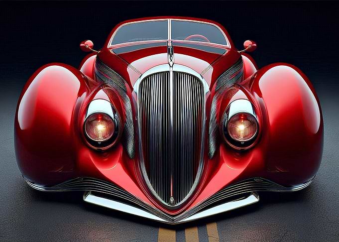 Red Vintage Luxury Car