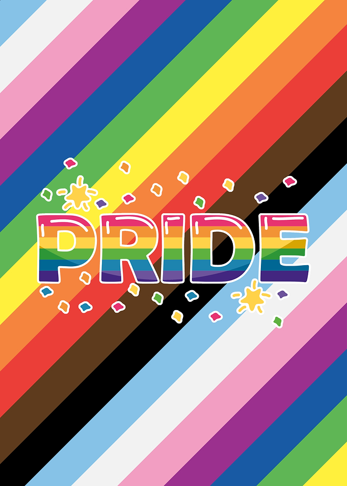 Pride Rainbow with 'Pride' Art full color