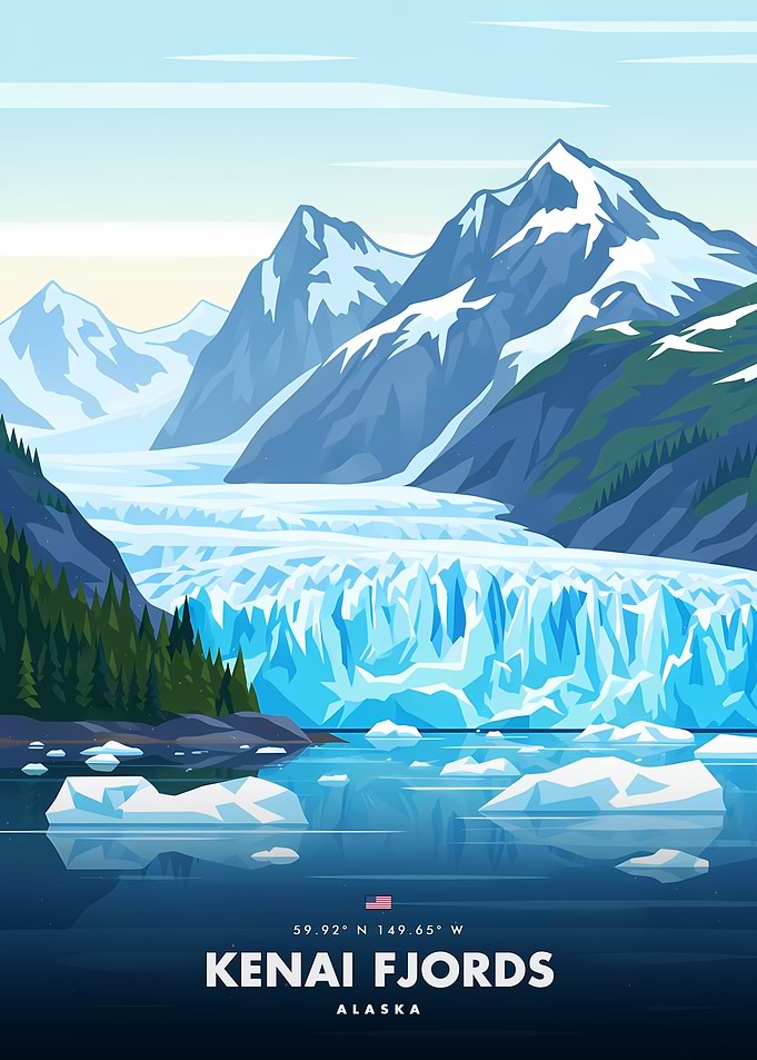 Kenai Fjords Alaska Glacier