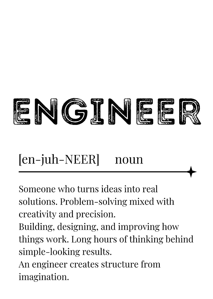 Engineer Definition Poster
