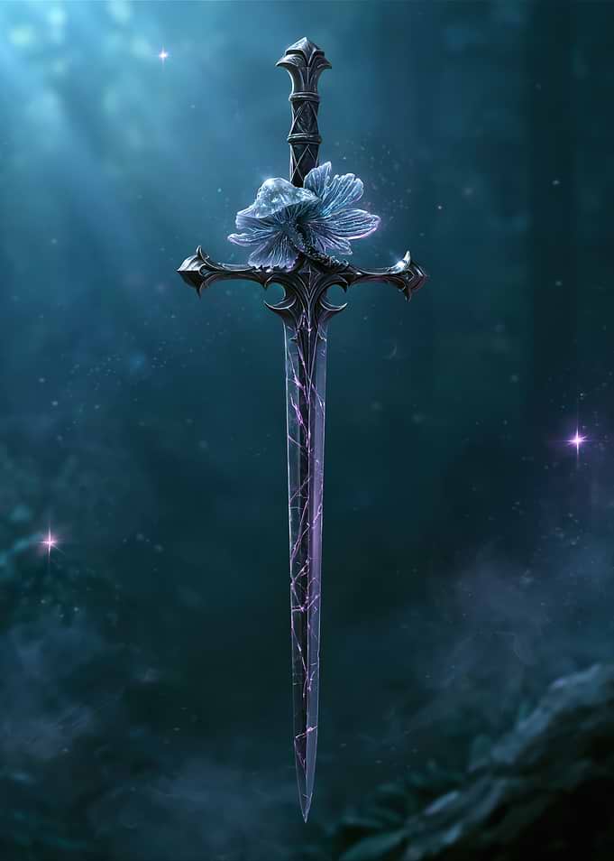 Enchanted Sword with Flower