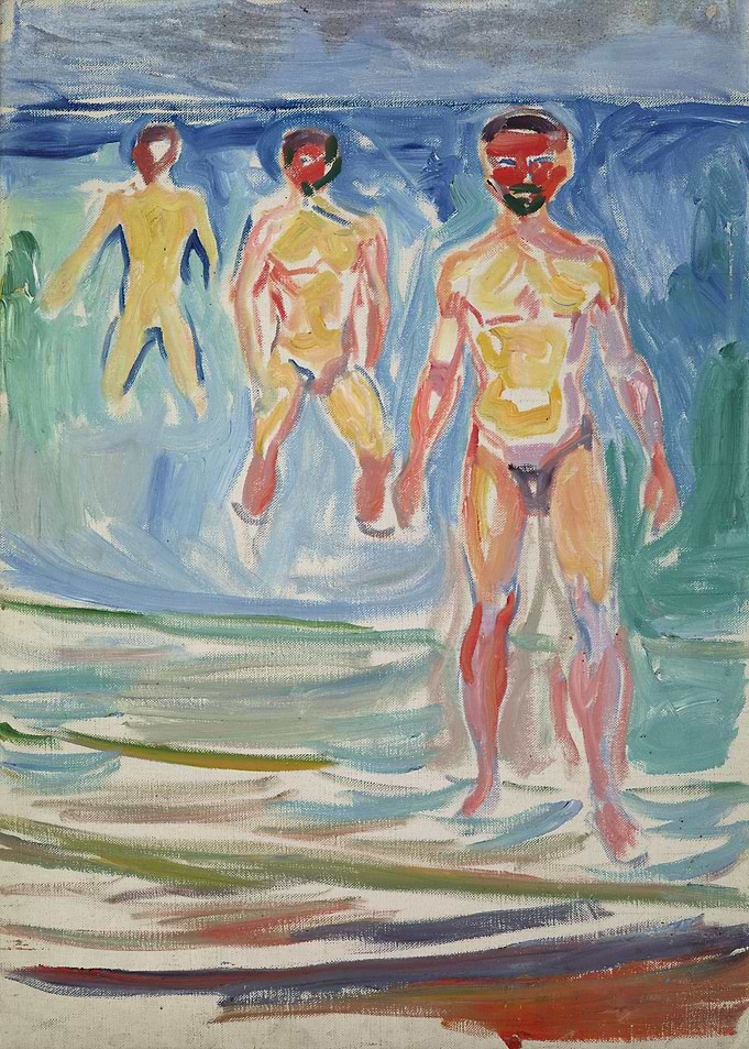Three Men in Water