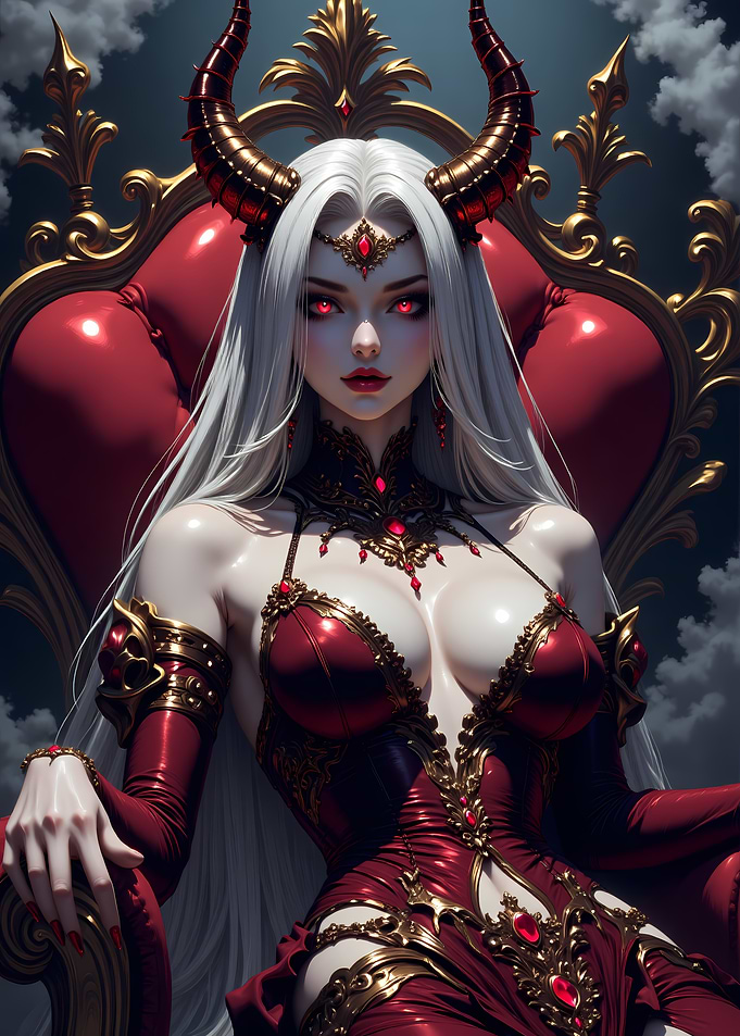 Demonic Queen on Throne
