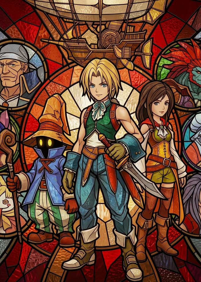 Final Fantasy IX Stained Glass Art