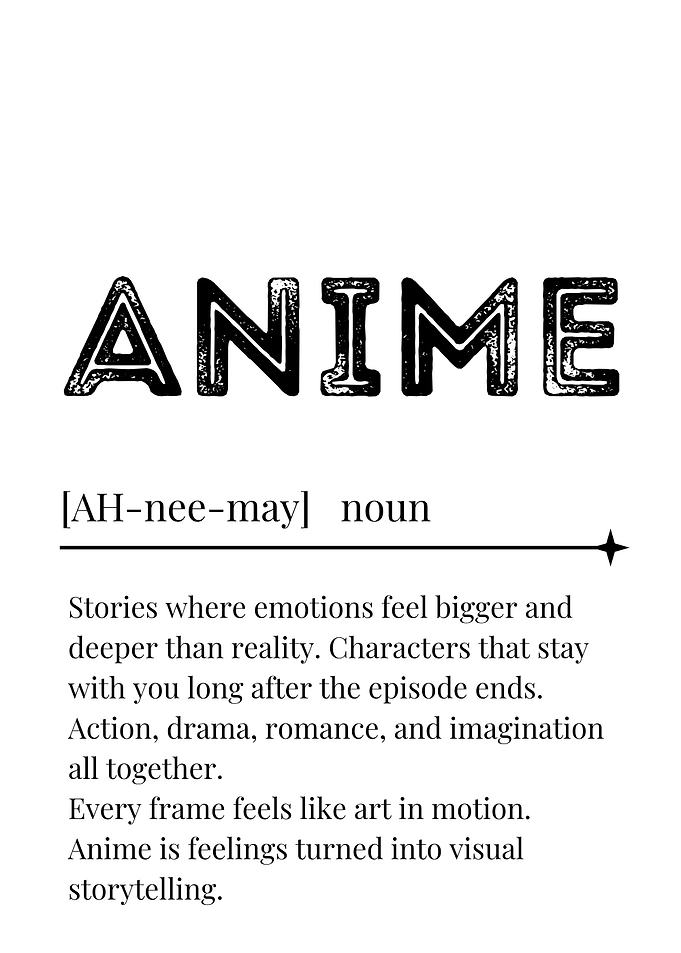 Anime Definition Poster
